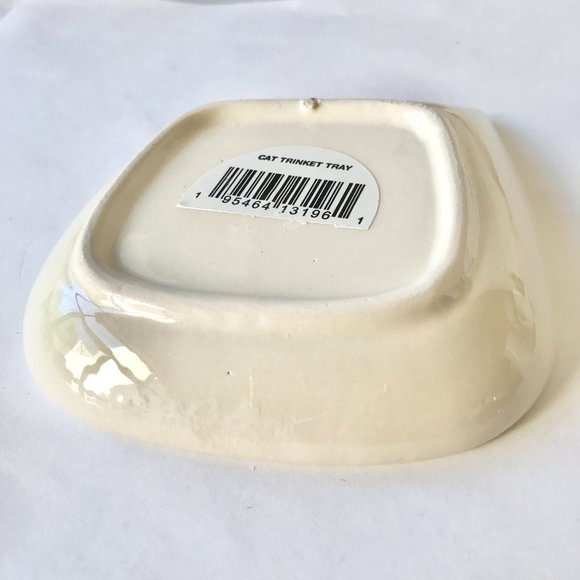 Ceramic Cat Trinket Dish Jewelry Tray Soap Dish Pink Blue Purple Cream Kitty - Picture 13 of 15